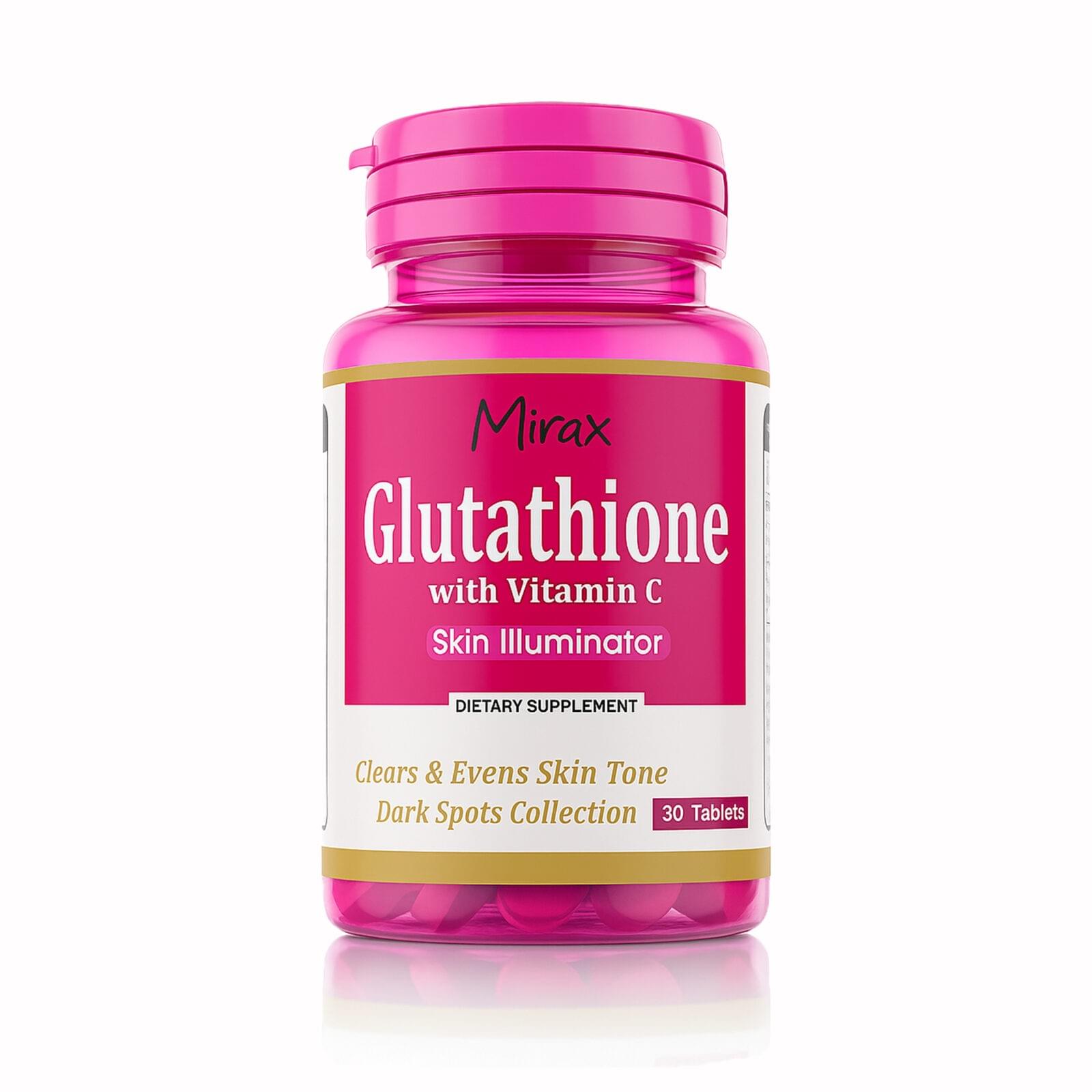 Glutathione Mirax Glutathione with Vitamin C Skin Illuminator (30 Tablets) - Image 1