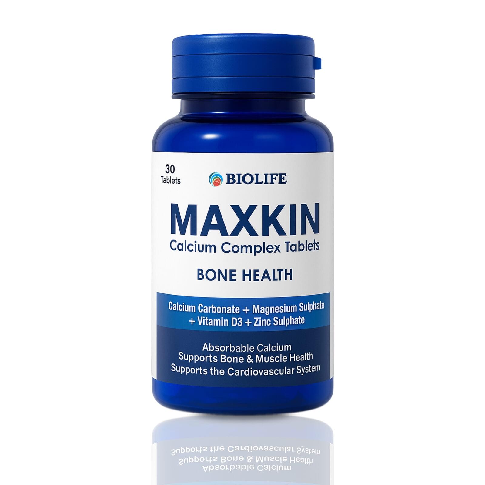 Maxkin 001 Maxkin Calcium Complex Tablets for Bone Health (30 Tabs) - Image 1